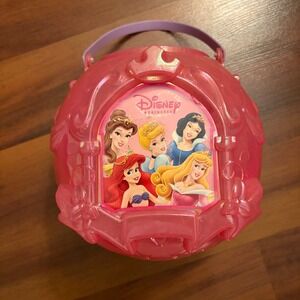 Disney Princess Folding Pail Bucket Treat Holder Handle Halloween